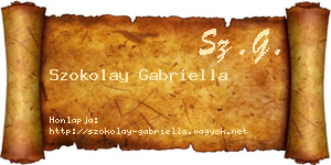 Szokolay Gabriella névjegykártya
